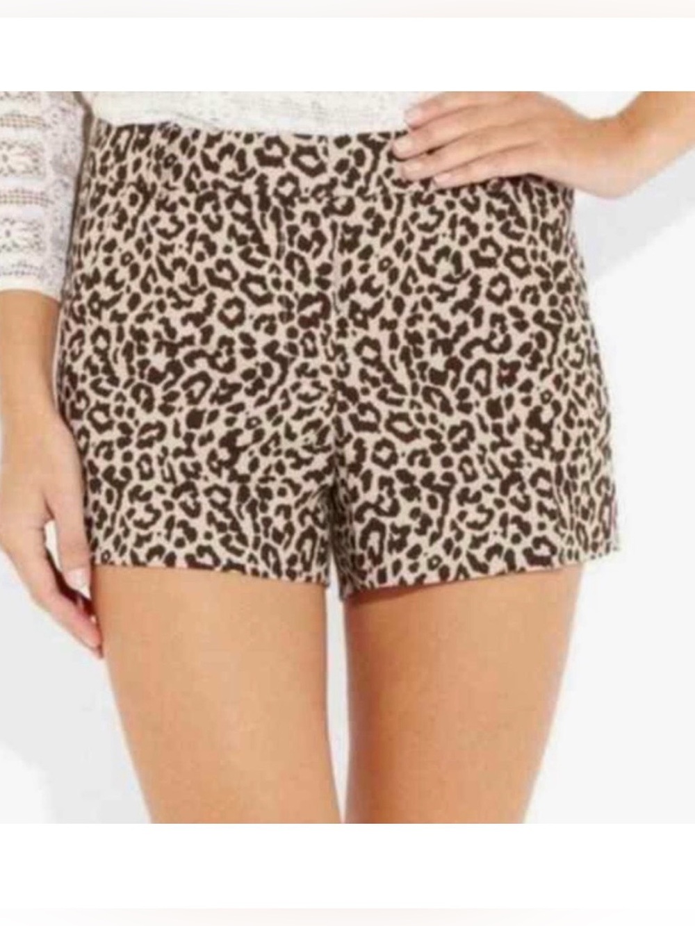 J CREW LEOPARD COTTON SHORTS SIZE 6 NWT